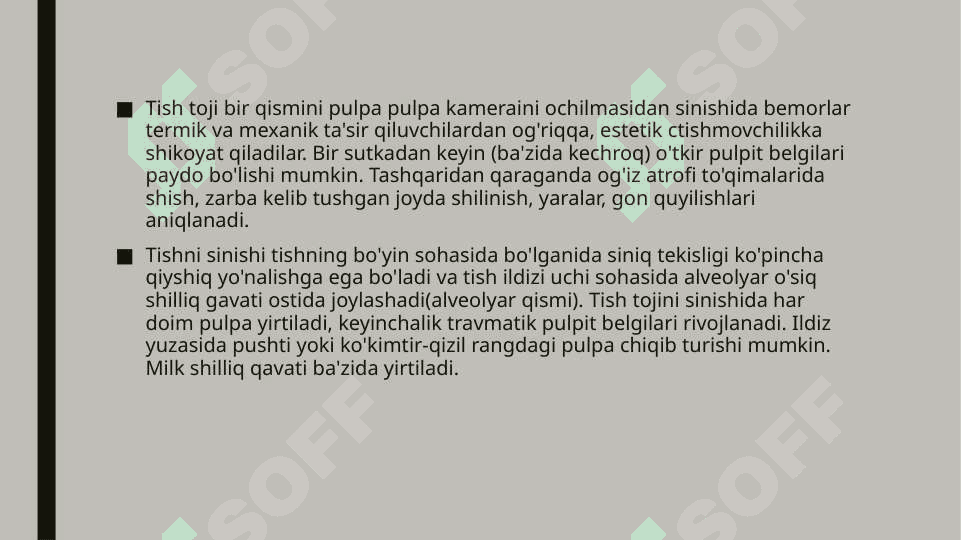 Tish va yuz jag' shikastlanishi va sinishlari 7