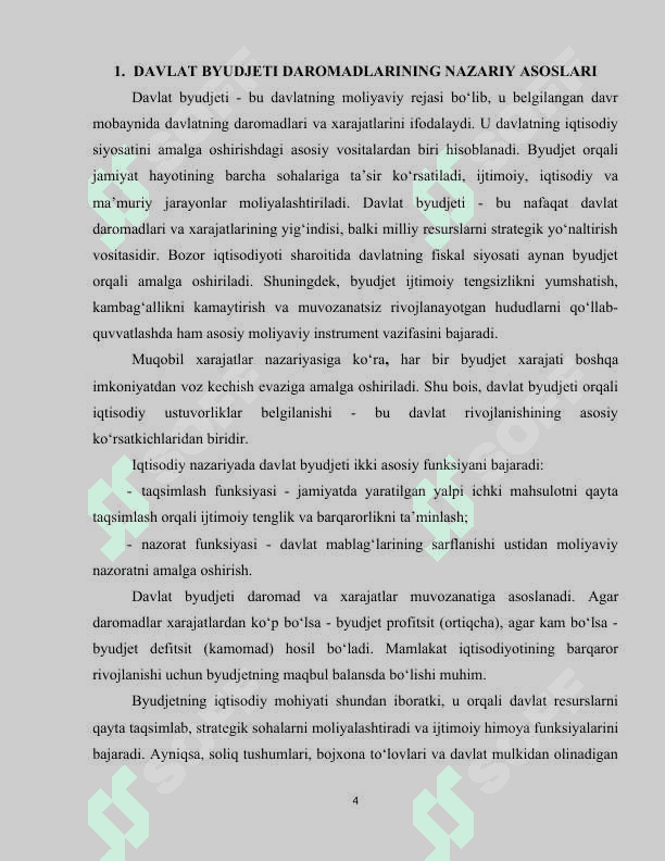 DAVLAT BYUDJETI DAROMADLARI TARKIBI TAHLILI VA UNI OPTIMALLASHTIRISH YO’NALISHLARI 4