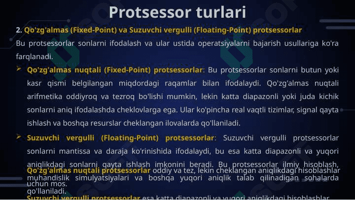 Protsessor turlari 4