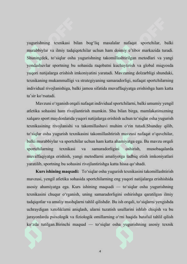 To‘siqlar osha yugurish texnikasini takomillashtirish 4