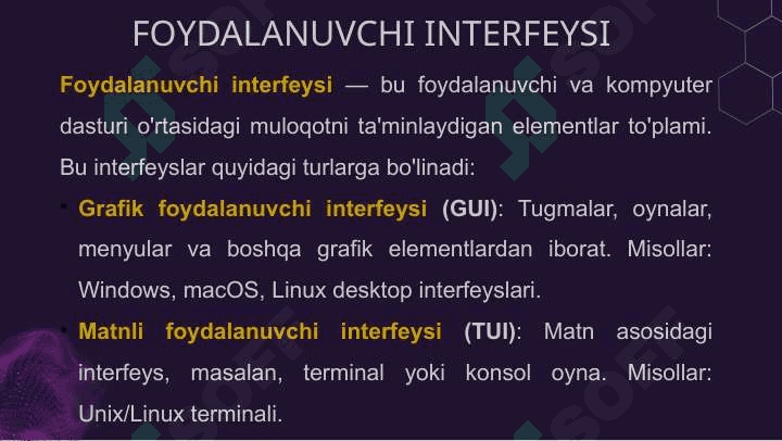 TIZIM INTERFEYSLARI VA SHINALARNI TASHKIL ETILISH TURLARI 3