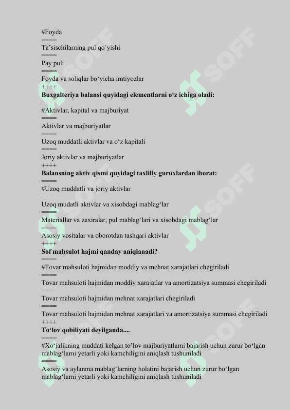 Iqtisodiy tahlil test yangi 5