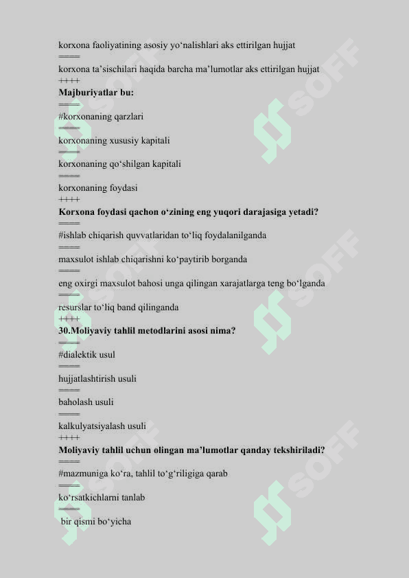 Iqtisodiy tahlil test yangi 8