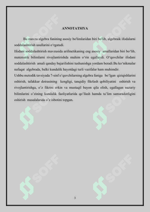 Ifodani soddalashtirish MIKRODARS (dars ishlanmasi) 3