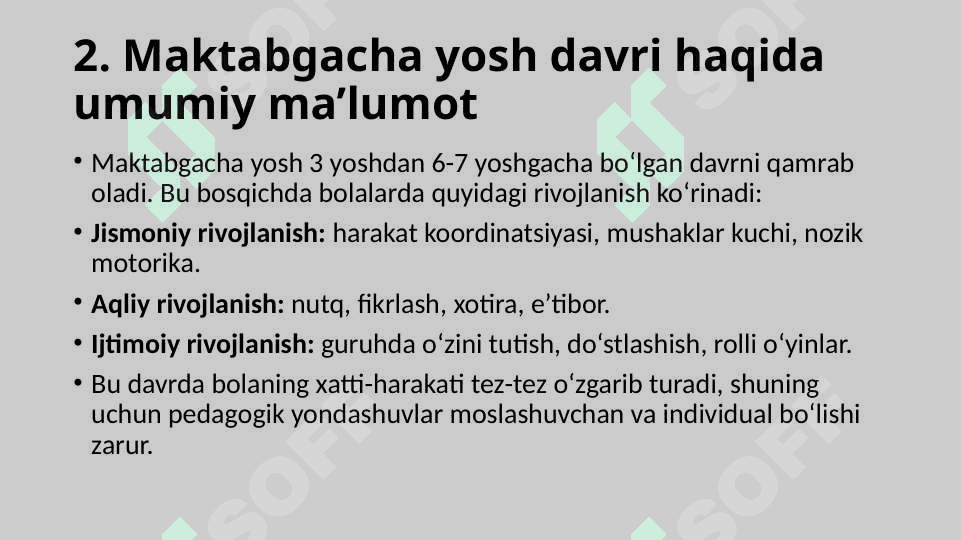 Maktabgacha yoshdagi bolalar psixologiyasi va pedagogikasi 4
