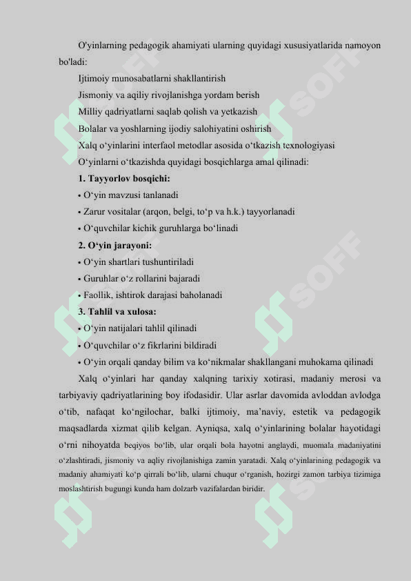 O'ZBEK XALQ O'YINLARINI O'TKAZISH TEXNOLOGIYASI 3