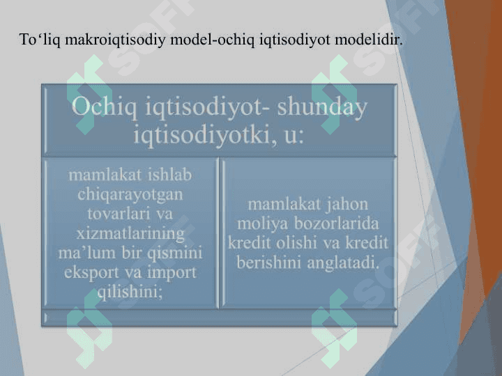Ochiq  iqtisodiyotda Mendell - Fleming  modeli 3
