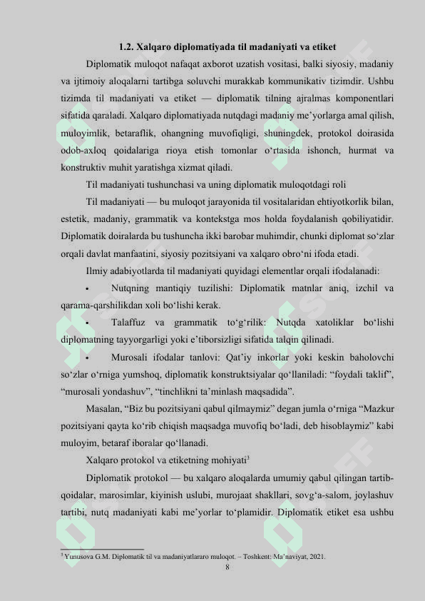 DIPLOMATIK TIL VA XORIJIY KOMUNIKATSIYA 8