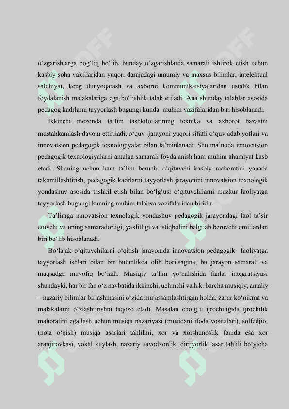 Musiqa darslarida o'quvchilarning ijodiy  faoliyatini rivojlantirish 8