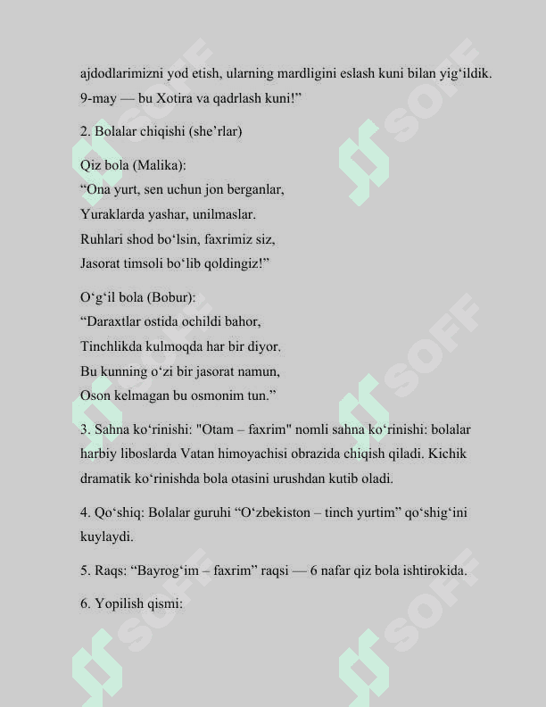Maktabgacha ta’lim tashkilotida amaliyot faol kuzatuvlarmashg‘ulotlar va natijalar                                      Bog‘chada amaliyot o‘tash bo‘yicha to‘liq hisobot 8
