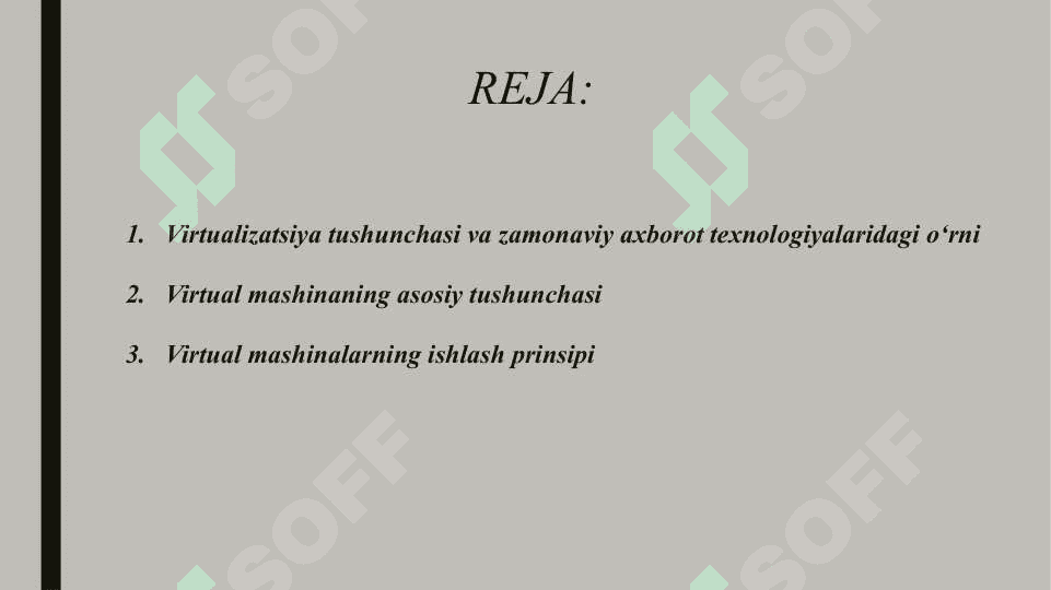 Vertual mashinalar va ularning ishlash prinsiplari. 2