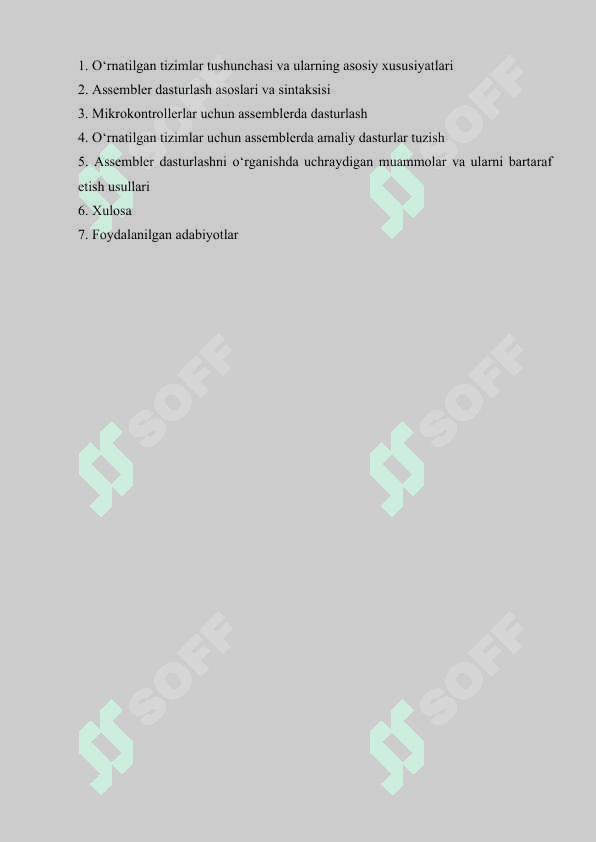 O‘rnatilgan tizimlarda assembler dasturlash 2