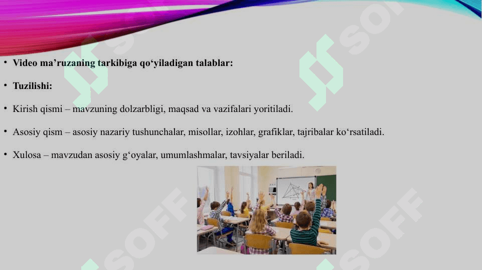 Video ma'ruzalar va ularni tahlil etishga qo'yiladigan talablar 3