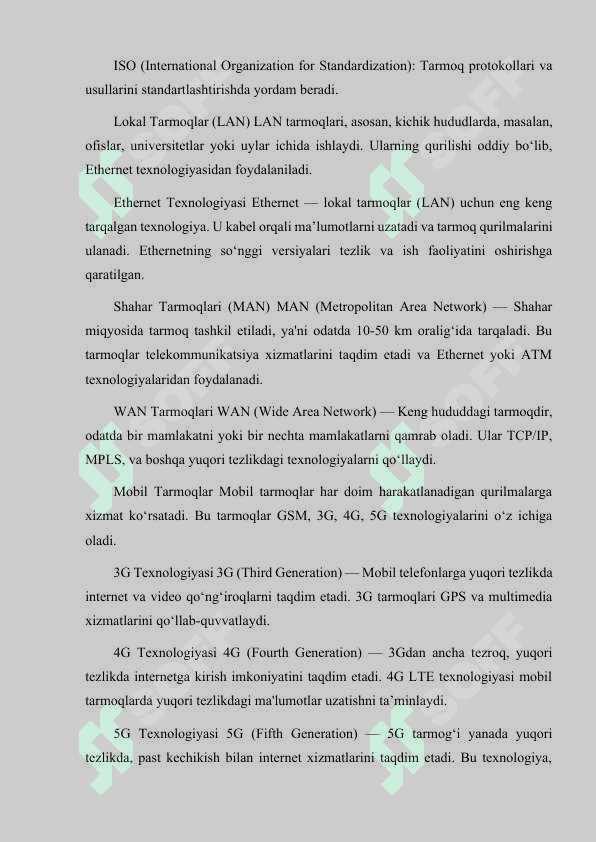 TARMOQ TOPOLOGIYALARI:BESH, YULDUZ, DARAXT, SHINA, HALQA TCP/IP VA OSI MODELLARNING KOMPYUTER TARMOQLARINI QURISHDA O'RNI. TARMOQ STANDARTLARINI TARTIBGA SOLUVCHI QO'MITALAR. 3