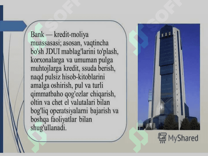 O'zbekiston Respublikasi bank tizimi va uning tarkibi 2