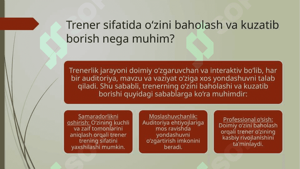 TRENINGNI OʻTKAZISHDA TRENERNING OʻZ-OʻZINI NAZORAT QILISHI 4