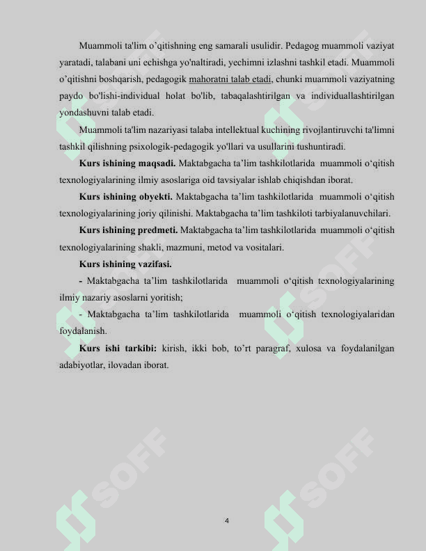 Maktabgacha ta’lim tashkilotlarida  muammoli o‘qitish texnologiyalari 4