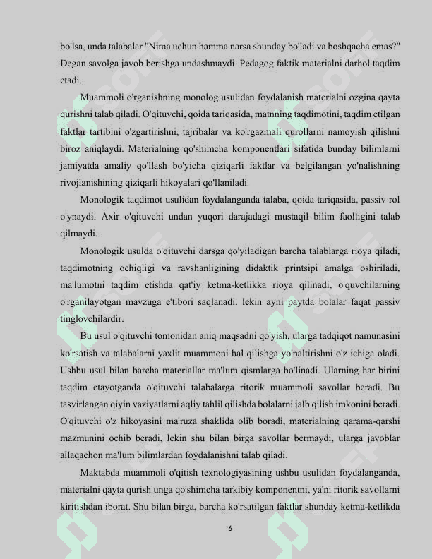 Maktabgacha ta’lim tashkilotlarida  muammoli o‘qitish texnologiyalari 6