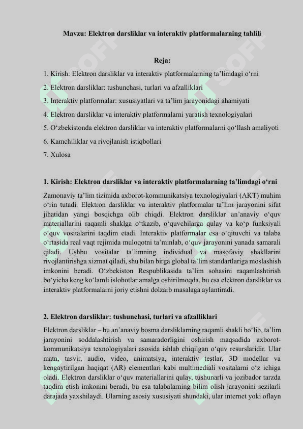 Elektron darsliklar va interaktiv platformalarning tahlili 2