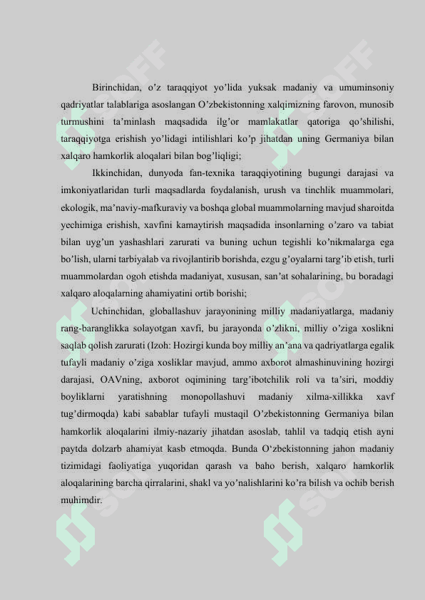 O’zbekistonning Germaniya bilan hamkorlik va aloqalari            (1991-2022-yillar) 6