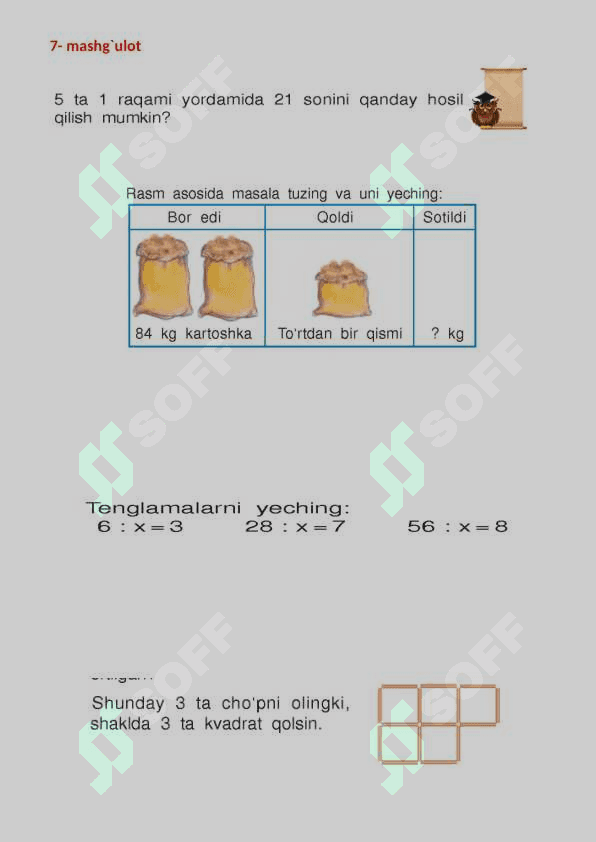 3-sinf To'garak matematika 8