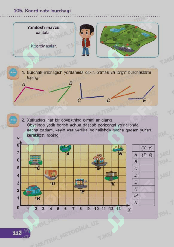 Matematika 3 sinf 1- nazorat ishi  1-variant 6