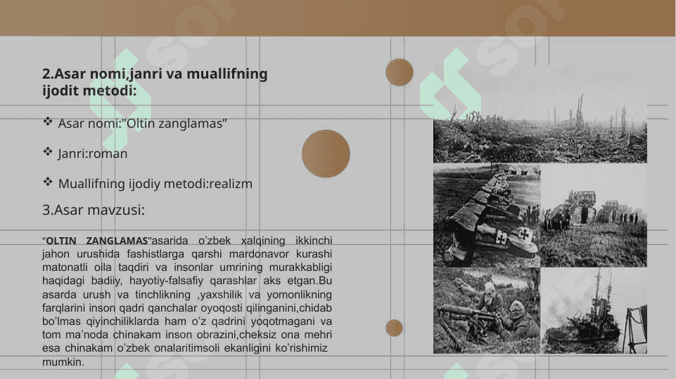 Shuxratning“Oltin zanglamas”asari tahlili 3