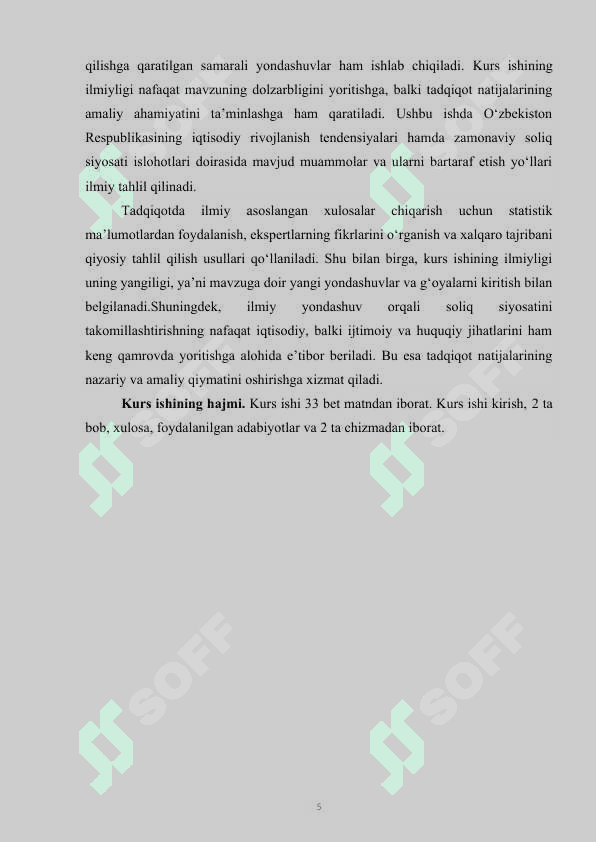 O‘ZBEKISTON RESPUBLIKASIDA SOLIQ  SIYOSATINI TAKOMILLASHTIRISH 5