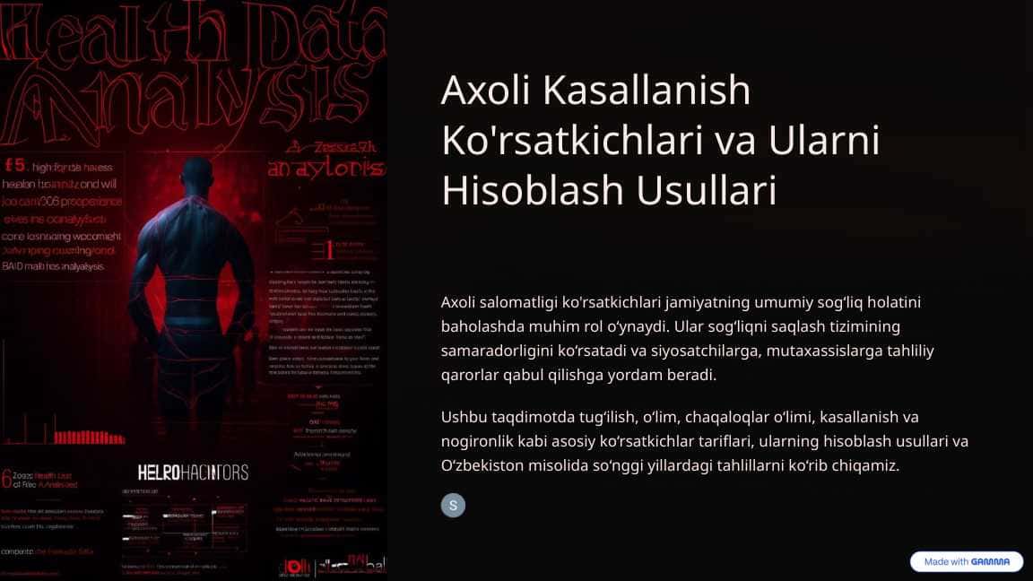 Axoli Kasallanish Ko'rsatkichlari va Ularni Hisoblash Usullari