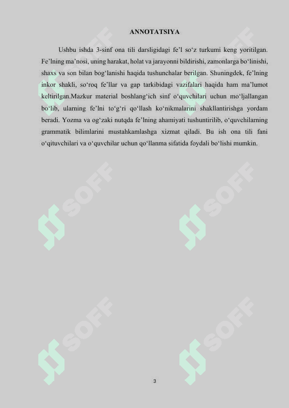 Fe'l so'z turkumi MIKRODARS (dars ishlanmasi) 3