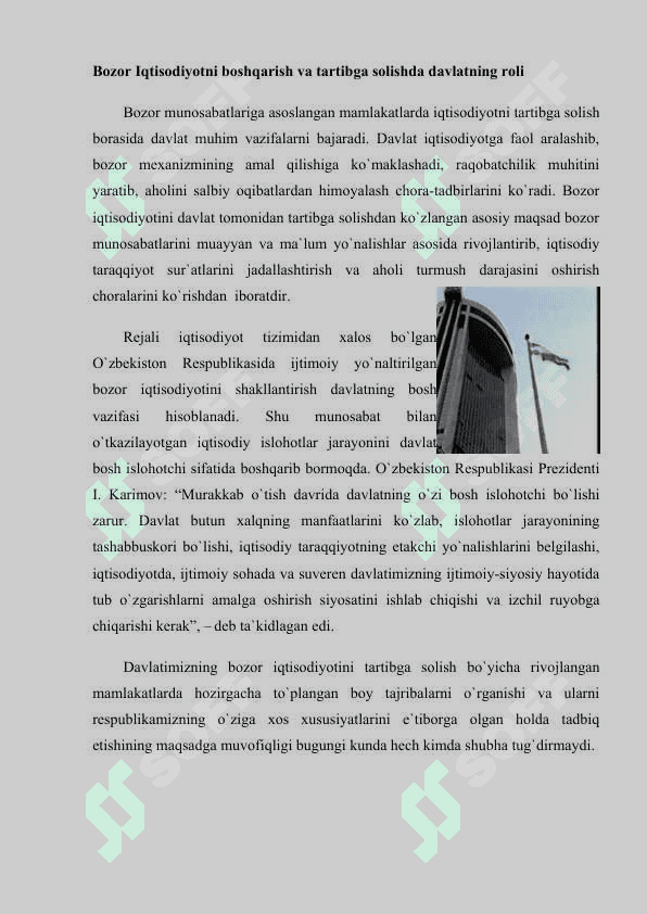 BOZOR IQTISODIYoTINI BOShQARISh USULLARI 3