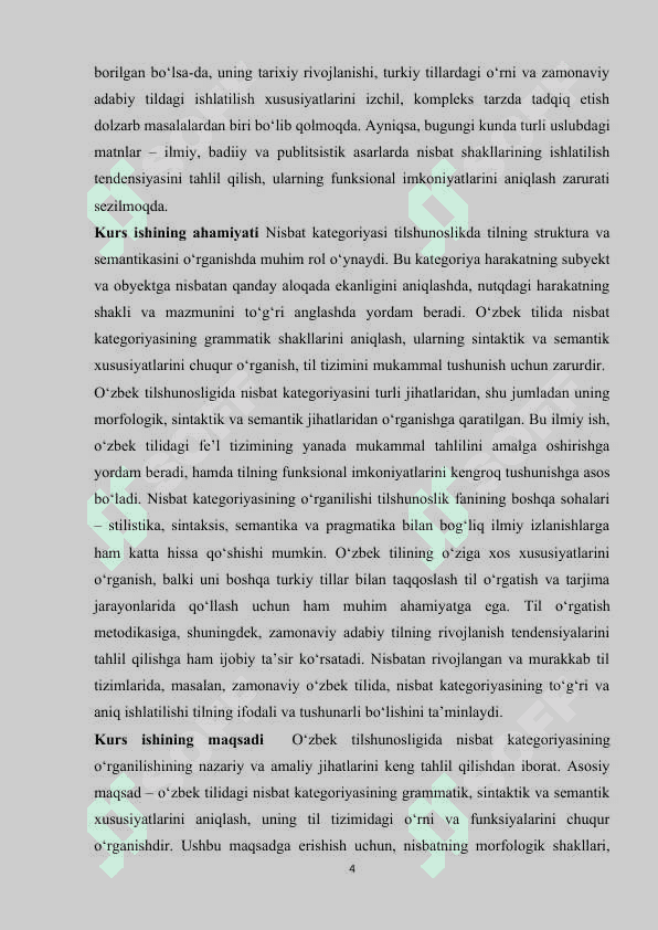 O'zbek tilshunosligida nisbat kategoriyasining o'rganilishi 4