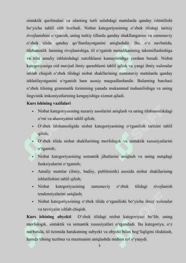 O'zbek tilshunosligida nisbat kategoriyasining o'rganilishi 5