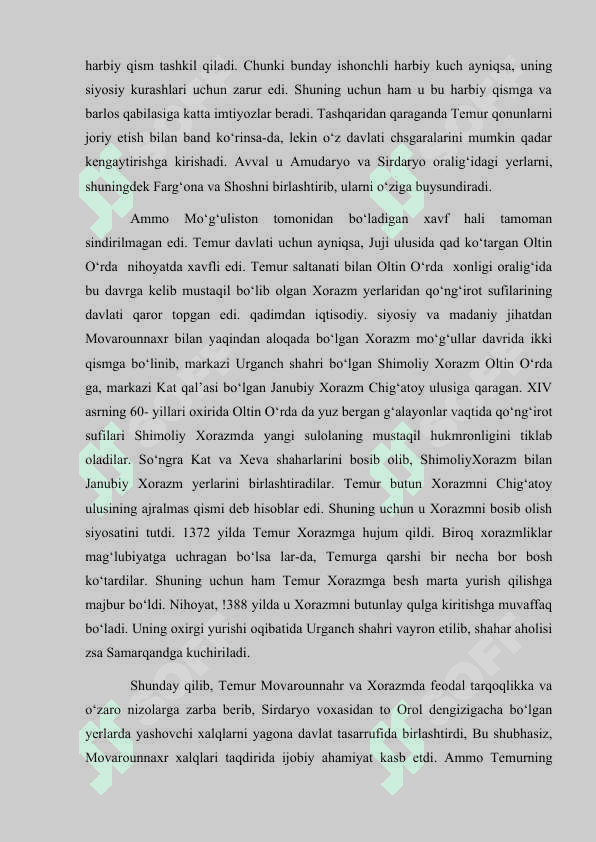 Amir temur davrida qishloq xo’jaligining  rivojlanishi 7