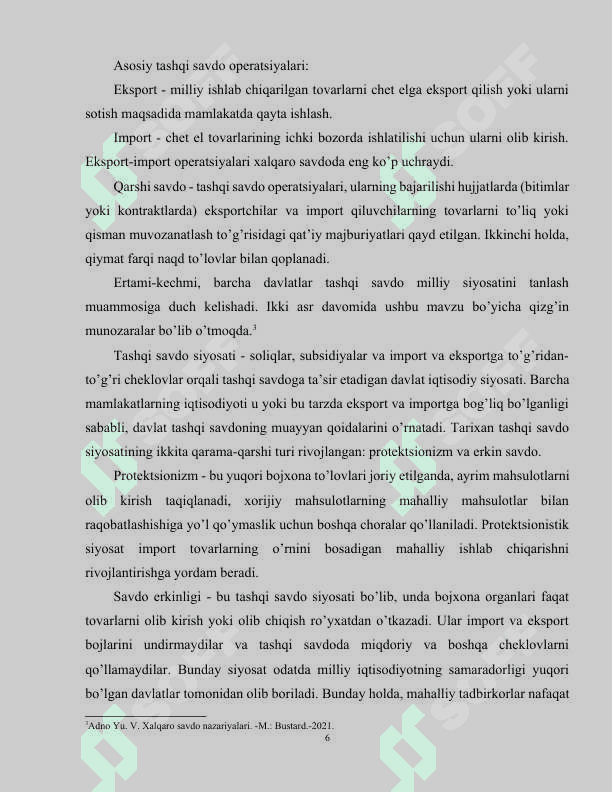 Xalqaro savdo nazariyasi 6
