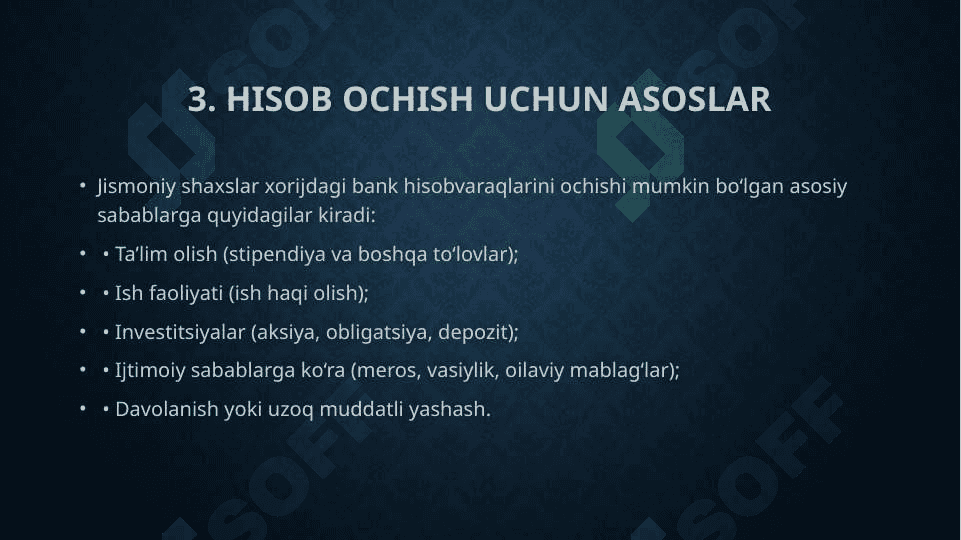 Jismoniy shaxslarning xorijda xorijiy valyutada hisobvaraq ochish tartibi 4