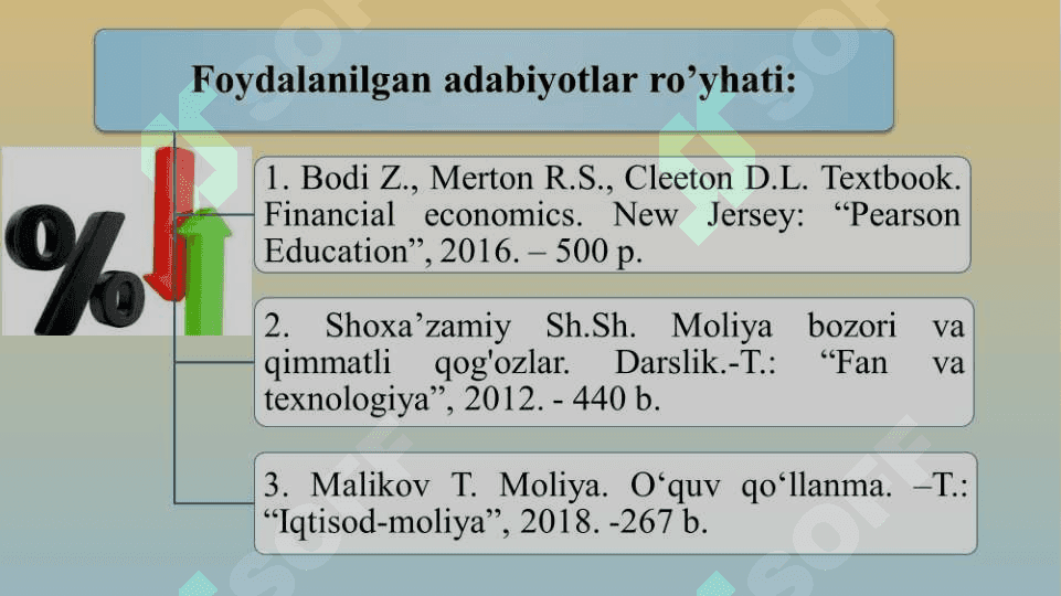Moliya bozorlari va foiz stavkalari 2