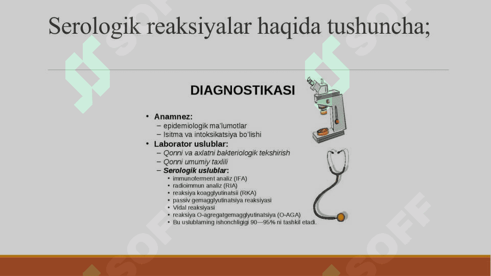 Serologik reaksiyalar: 6