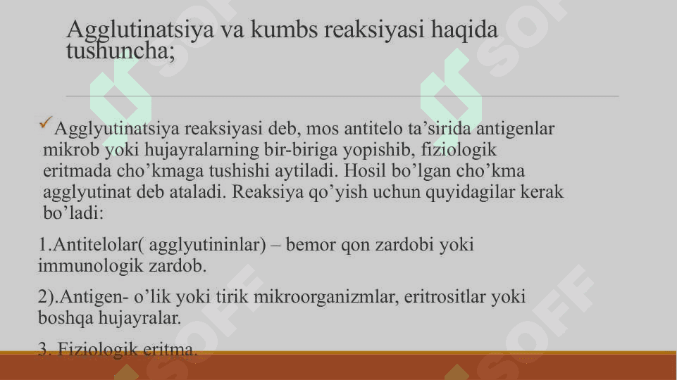 Serologik reaksiyalar: 8