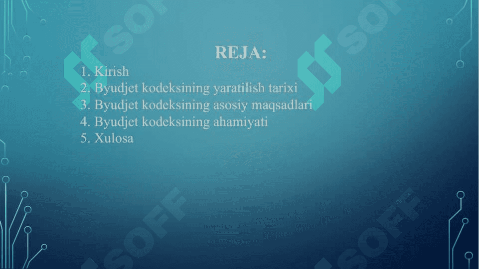 O’zbekiston Respublikasining  “Byudjet Kodeksi”mazmuni va ahamiyati 2