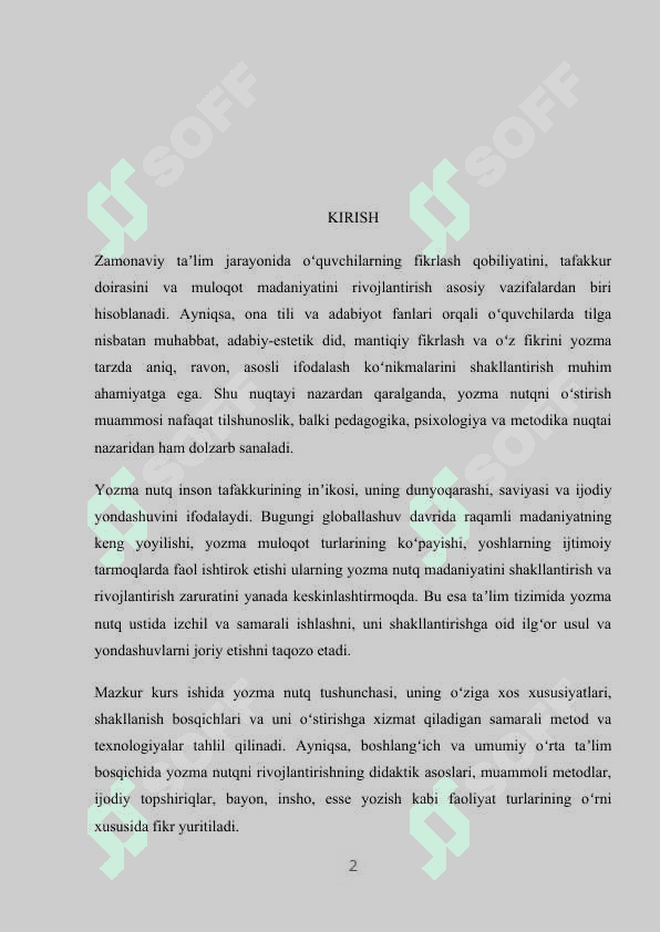 Yozma nutqni oʻstirish mazmuni va usullari 2