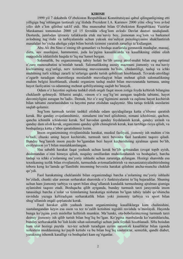 BOSHLANG’ICH SINFLARDA “SOG‘LOM TURMUSH TARZI VA JISMONIY RIVOJLANISHNING UYG‘UNLIGI 2