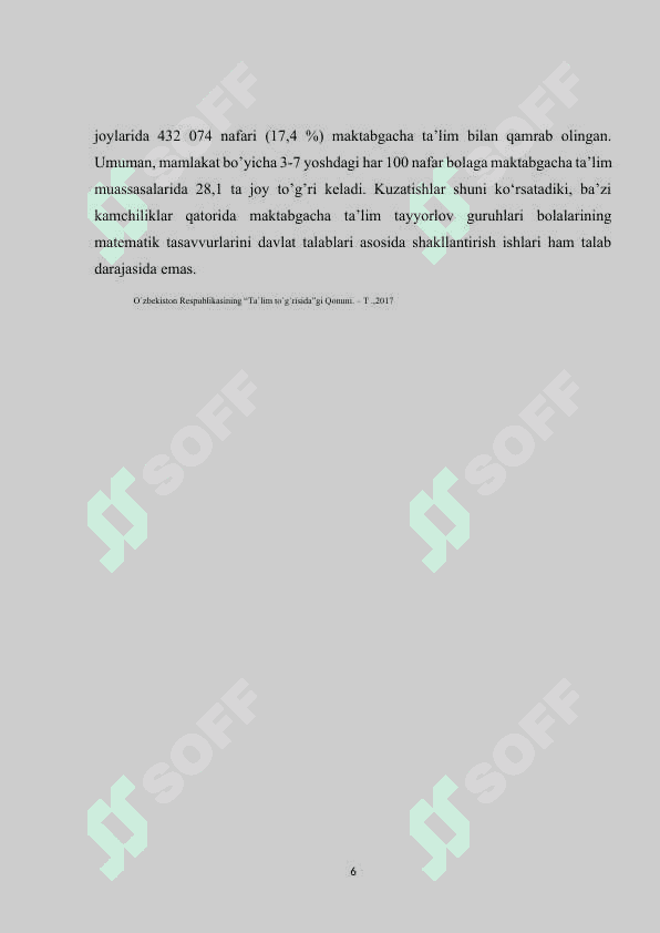 O’quvchini tarbiyalashda tarbiyaviy mashg`ulotlarning ahamiyati 6