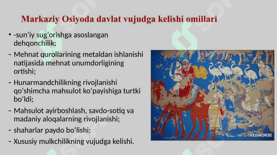 O‘zbek davlatchiligining shakllanishi va taraqqiyot bosqichlari. 5