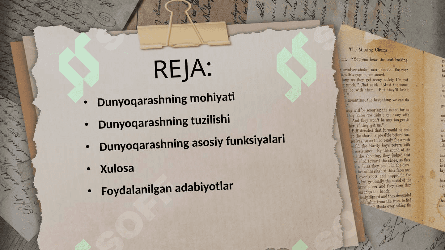 Dunyo qarashning mohiyati tuzilishi va asosiy funksiyalari 2