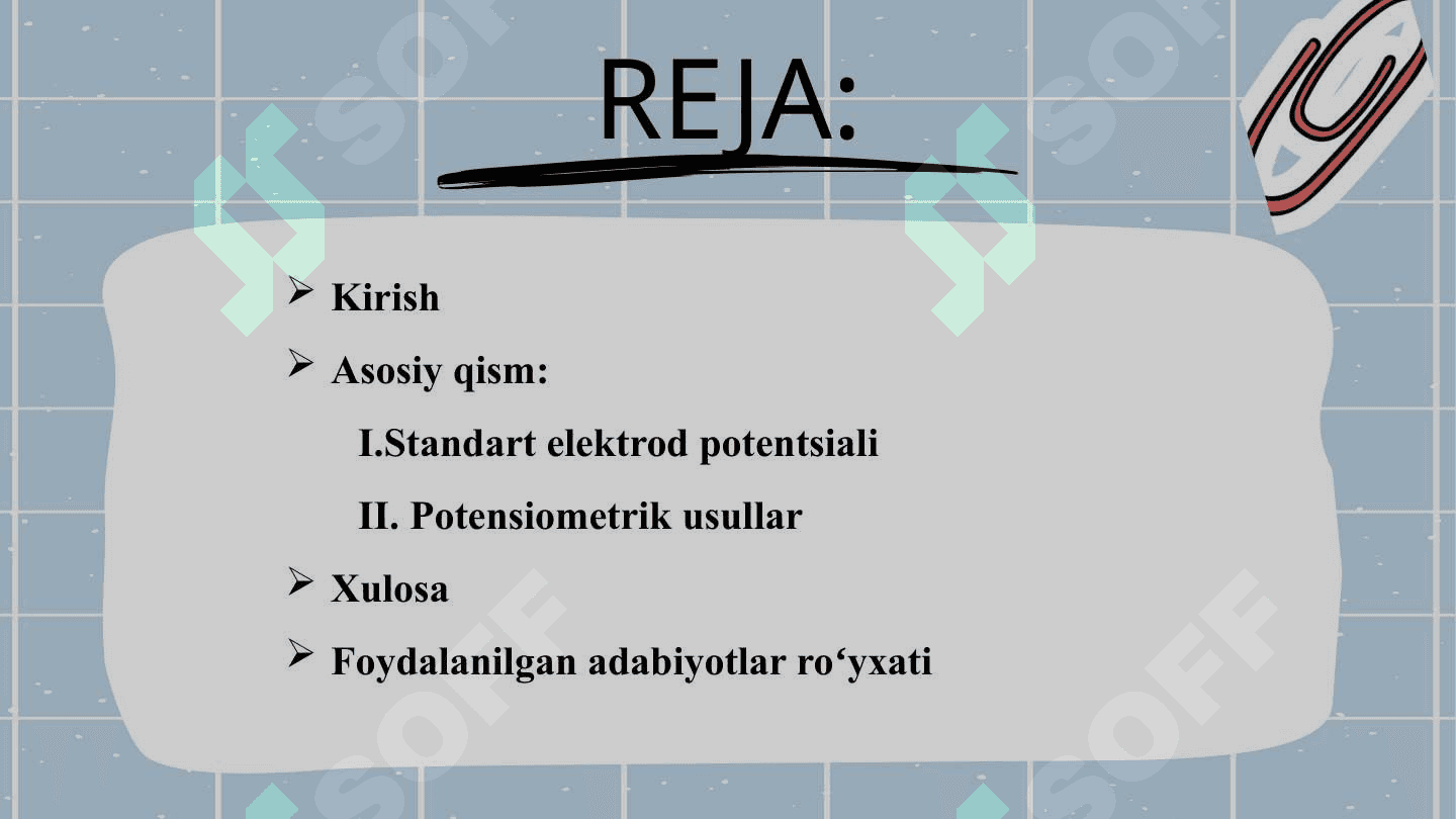 Elektrodlar potensialini aniqlash usullari. 3