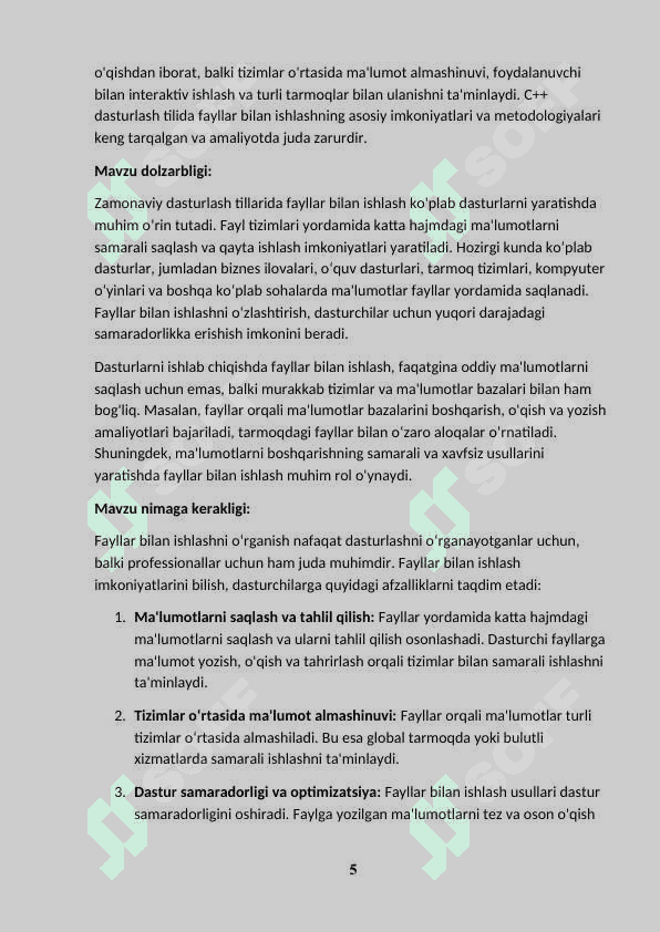 Fayllar bilan ishlash. 5