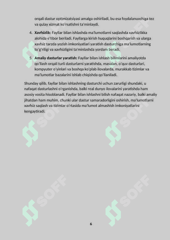 Fayllar bilan ishlash. 6