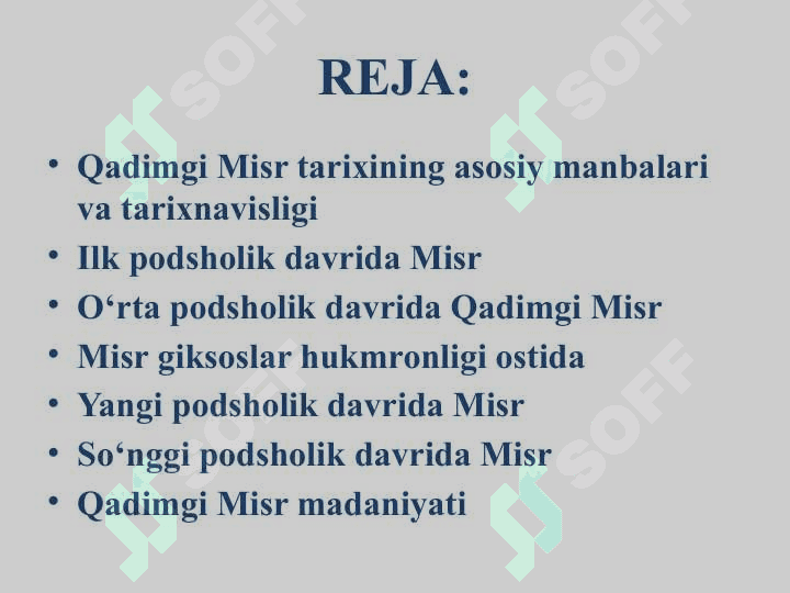 QADIMGI MISR TARIXI 2