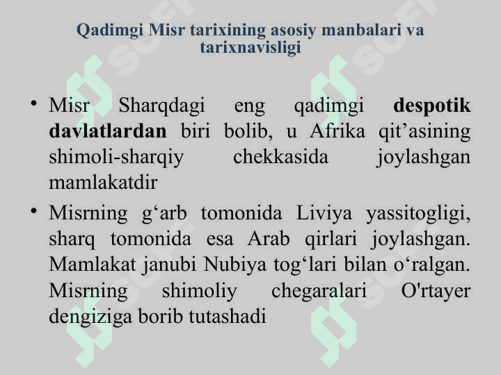 QADIMGI MISR TARIXI 4